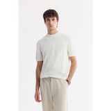 Avva Erkek Regular Fit Ekru Bisiklet Yaka Rayon Triko T-Shirt A51Y5003