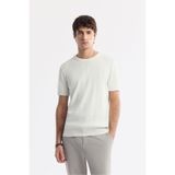 Avva Erkek Regular Fit Ekru Bisiklet Yaka Triko T-Shirt A51Y5023