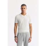 Avva Erkek Regular Fit Ekru Polo Yaka Rayon Triko T-Shirt A51Y5015