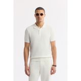 Avva Erkek Regular Fit Ekru Polo Yaka Viskon Karışımlı Triko Basic T-Shirt B005120