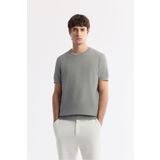 Avva Erkek Regular Fit Gri Bisiklet Yaka Viskon Karışımlı Triko T-Shirt B005119