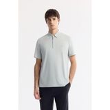 Avva Erkek Regular Fit Gri Kıvrılmaz Polo Yaka Bi-Stretch Teknik Kumaş T-Shirt A51Y1156