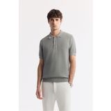 Avva Erkek Regular Fit Gri Polo Yaka Viskon Karışımlı Triko Basic T-Shirt B005120