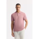 Avva Erkek Regular Fit Gül Kurusu Kıvrılmaz Polo Yaka %100 Pamuk Basic T-Shirt B001032