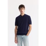 Avva Erkek Regular Fit Lacivert Polo Yaka Rayon Triko T-Shirt A51Y5046