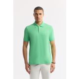 Avva Erkek Regular Fit Neon Yeşil Kıvrılmaz Polo Yaka %100 Pamuk Basic T-Shirt B001032