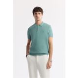 Avva Erkek Regular Fit Nil Yeşili Polo Yaka Viskon Karışımlı Triko Basic T-Shirt B005120