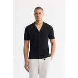 Avva Erkek Regular Fit Siyah Apaj Yaka Pamuklu Triko T-Shirt A51Y5090