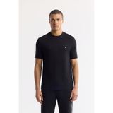 Avva Erkek Regular Fit Siyah Bisiklet Yaka Baskılı Bi-Stretch İnterlok T-Shirt A51Y1150
