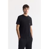 Avva Erkek Regular Fit Siyah Bisiklet Yaka Baskılı Bi-Stretch İnterlok T-Shirt A51Y1161