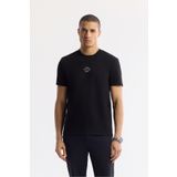 Avva Erkek Regular Fit Siyah Bisiklet Yaka Baskılı Bi-Stretch İnterlok T-Shirt A51Y1162