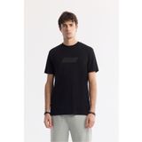 Avva Erkek Regular Fit Siyah Bisiklet Yaka Baskılı Rayon Soft Touch T-Shirt A51Y1031