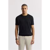 Avva Erkek Regular Fit Siyah Bisiklet Yaka Triko T-Shirt A51Y5023