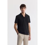 Avva Erkek Regular Fit Siyah Şal Yaka Viskon Karışımlı Jakarlı T-Shirt A51Y1071