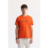 Avva Erkek Regular Fit Turuncu Bisiklet Yaka Bi-Stretch İnterlok T-Shirt A51Y1021