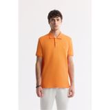 Avva Erkek Regular Fit Turuncu Kıvrılmaz Polo Yaka %100 Pamuk Basic T-Shirt B001032
