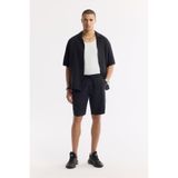Avva Erkek Relaxed Fit Siyah Beli Lastikli Bağcıklı Soft Touch Şort A51Y3703