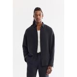 Avva Erkek Siyah Alttan Britli Yaka Nefes Alan Soft Touch Oversize Fit Gömlek A61Y2168