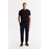 Avva Erkek Siyah Beli Lastikli Bağcıklı Bi-Stretch Regular Fit Eşofman Altı A51Y3412