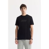 Avva Erkek Siyah Bisiklet Yaka Baskılı Rayon Soft Touch Regular Fit T-Shirt A51Y1031 - XS