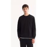 Avva Erkek Siyah Bisiklet Yaka Pamuklu Bi-Stretch Regular Fit Sweatshirt A52Y1272 - XL