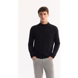 Avva Erkek Siyah Bisiklet Yaka Soft Touch Dokulu Triko Regular Fit Kazak A52Y5028 - XL