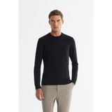 AVVA Erkek Siyah Bisiklet Yaka Viskon Karışımlı Basic Triko Regular Fit Kazak B005021 - 2XL