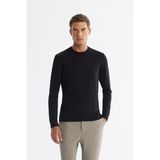 AVVA Erkek Siyah Bisiklet Yaka Viskon Karışımlı Basic Triko Regular Fit Kazak B005021 - XS