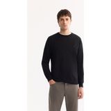 Avva Erkek Siyah Bisiklet Yaka Yün Karışımlı Regular Fit Triko Kazak B005013 - XL