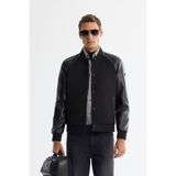 Avva Erkek Siyah Bomber Yaka Süet Dokulu Comfort Fit Mont A42Y6028 - 2XL