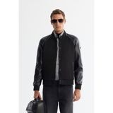 Avva Erkek Siyah Bomber Yaka Süet Dokulu Comfort Fit Mont A42Y6028 - XL