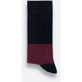 AVVA Erkek Siyah-Bordo Bloklu Bambu Soket Çorap A42Y8509 - Standart - Siyah - Bordo