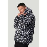 AVVA Erkek Siyah Kapüşonlu %100 Kaz Tüyü Su İtici Rüzgar Geçirmez -20 Dereceye Dayanıklı Parlak Şişme Comfort Fit Kayak Montu A42Y6063 - XL