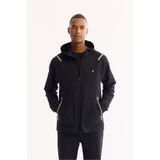 Avva Erkek Siyah Kapüşonlu Fermuarlı Bi-Stretch Regular Fit Sweatshirt A52Y1332