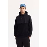 Avva Erkek Siyah Kapüşonlu Soft Touch Polar Regular Fit Sweatshirt A52Y1268