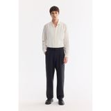 Avva Erkek Siyah Klasik Bel Nefes Alan Modal Karışımlı Soft Touch Baggy Fit Pantolon A61Y3033