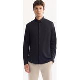 AVVA Erkek Siyah Klasik Yaka Hızlı Kuruyan Non-Iron Teknik Kumaş Slim Fit Gömlek A52Y2122 - XS