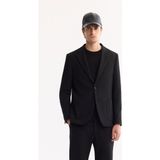 Avva Erkek Siyah Mono Yaka Bi-Stretch Hafif Dokulu Blazer Comfort Slim Fit Ceket A52Y4013 - 54