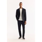 Avva Erkek Siyah Mono Yaka Bi-Stretch Su İtici Kırışmayan Blazer Comfort Slim Fit Ceket A52Y4009 - 48