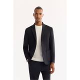 Avva Erkek Siyah Mono Yaka Bi-Stretch Su İtici Kırışmayan Blazer Comfort Slim Fit Ceket A52Y4009