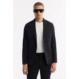 Avva Erkek Siyah Mono Yaka Hafif Soft Touch Blazer Comfort Slim Fit Ceket A51Y4017 - 46