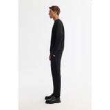 Avva Erkek Siyah Regular Fit Bisiklet Yaka Baskılı Elastan Sweatshirt A42Y1275
