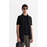Avva Erkek Siyah Regular Fit Bisiklet Yaka Jakarlı Rayon Triko T-Shirt A42Y5008 - XS
