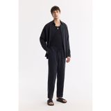 Avva Erkek Siyah Relaxed Fit Beli Lastikli Bağcıklı Soft Touch Pantolon A51y3031