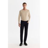 Avva Erkek Siyah Rinse Yıkama Esnek Pamuklu Berlin Slim Fit Jean Pantolon A42Y3514