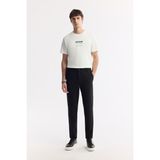 AVVA Erkek Siyah Slim Fit Beli Lastikli Bi Stretch Chino Pantolon B003033 - 32