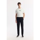 Avva Erkek Siyah Slim Fit Beli Lastikli Bi Stretch Chino Pantolon B003033