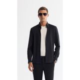 Avva Erkek Siyah Slim Fit Klasik Yaka Esnek Teknik Kumaş Gömlek A42Y2122 - XS