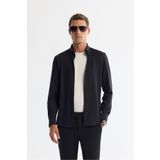 Avva Erkek Siyah Slim Fit Klasik Yaka Esnek Teknik Kumaş Gömlek A42Y2122