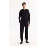 AVVA Erkek Siyah Yani Lastikli Bi-Stretch Hafif Slim Fit Pantolon A52Y3213 - 30